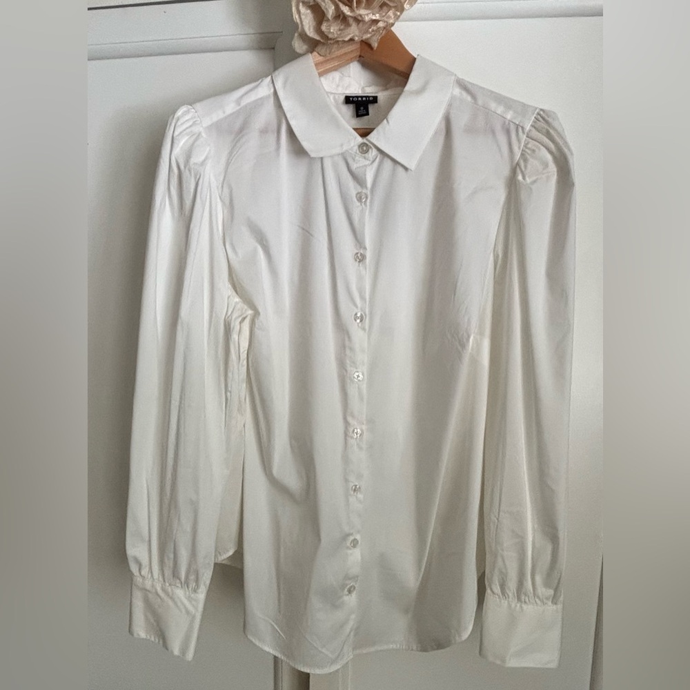Torrid White Blouse
